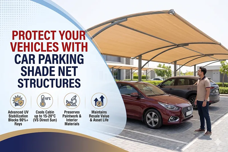 HDPE Car Parking Shade for Vehicle Protection